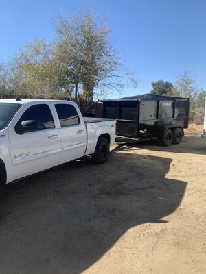 New dump trailer loaded