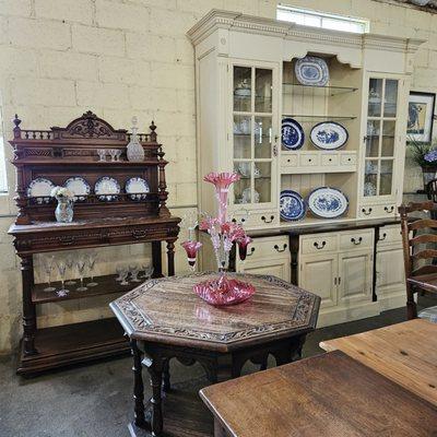 Custom built kitchen dressers to antique serving stations and dumb waiters to furnish your kitchen and dining rooms.