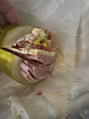 Italian Cold Cut "Pickle" Sandwich