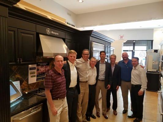 President and CEO of G.E. Appliances , Chip Blankenship, stopped into our showroom to say hello with Greater NYC Regional Manager of G.E., P