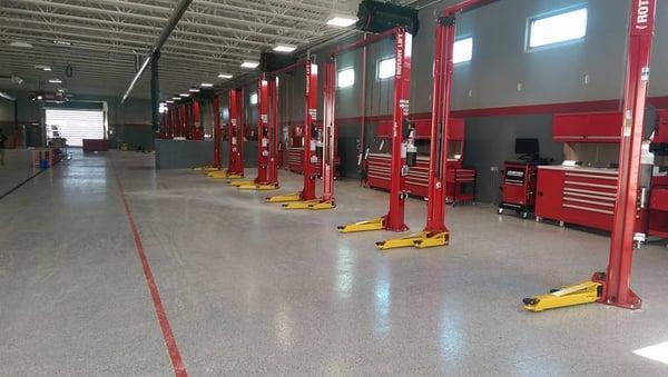 Work Bays at the Toyota Dealership in New Bristol, CT.