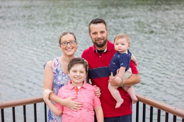 Family portrait taken June 7th at Coe Lake in Berea