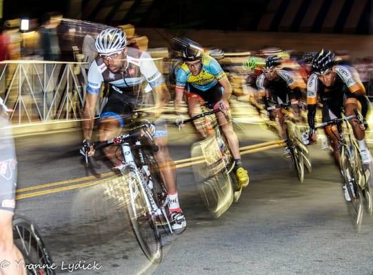 The 706 Project Cycling Team sponsored by The Hub racing at Athens Twilight.