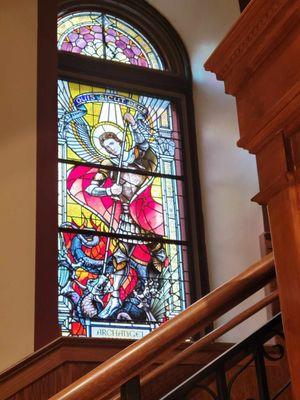 designed and fabricated stained glass window for the Catholic Church in Chicago.