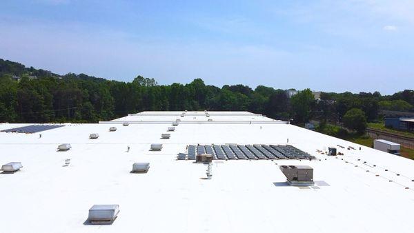 New TPO roof on an over 100,000 sqft project