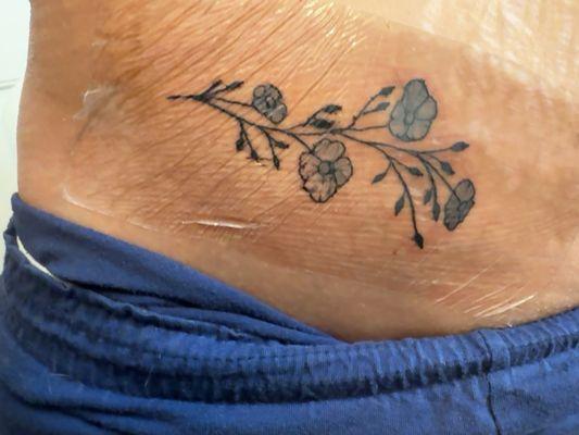 Floral Hip Tattoo