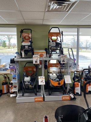 We carry the full line of STIHL power washers and accessories