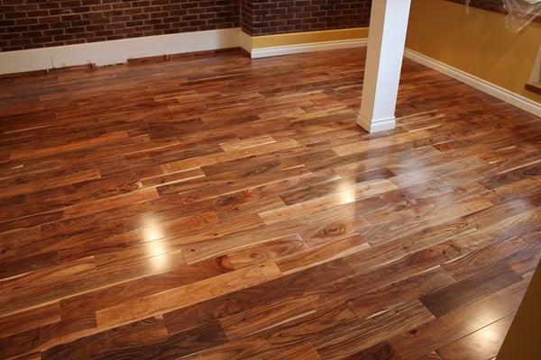 Natural Acacia flooring from simpleFLOORS installed in a real home.