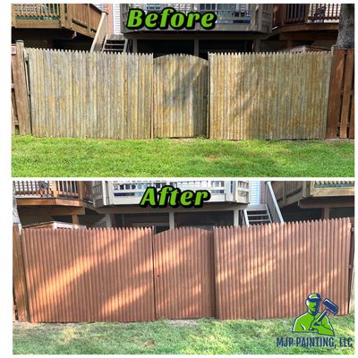 Fence staining