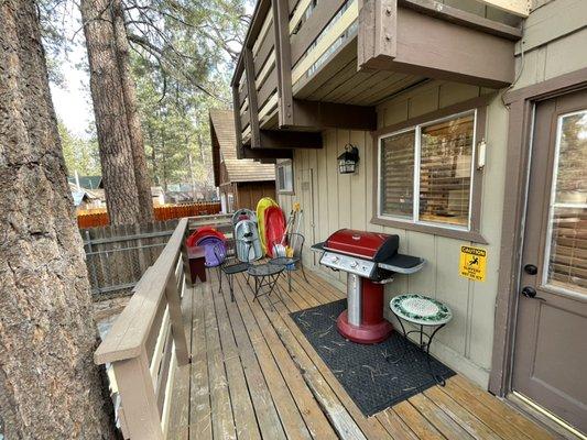 BBQ grill on back porch