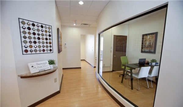 Nice open hallways in the dentist's office! Great lighting and open concept to make you feel comfortable!