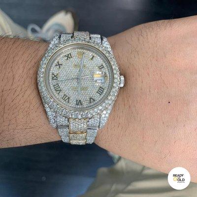 Rolex Two Tone Datejust Iced Out