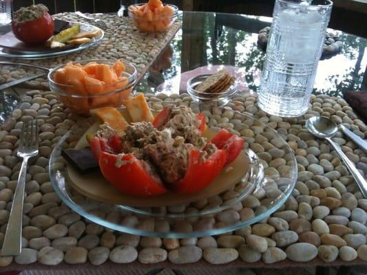 Memorial Day lunch after 9 holes prepared by my golfing partner.