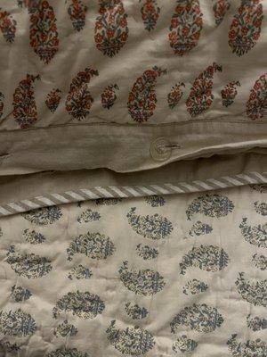 Sham and quilt matched before quilt was cleaned.