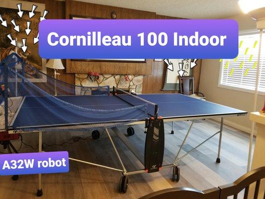 Cornilleau 100 indoor table is 19mm thick.