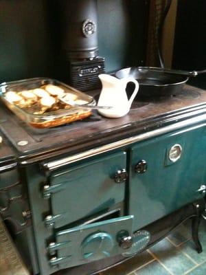 Breakfast; wood burning Irish stove