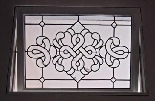 Transom Beveled glass panel