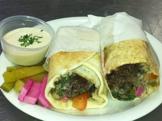 this is the beef shawarma sandwich!