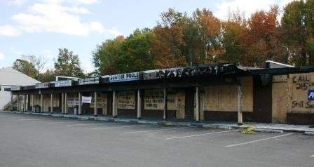 Local strip mall after fire damage