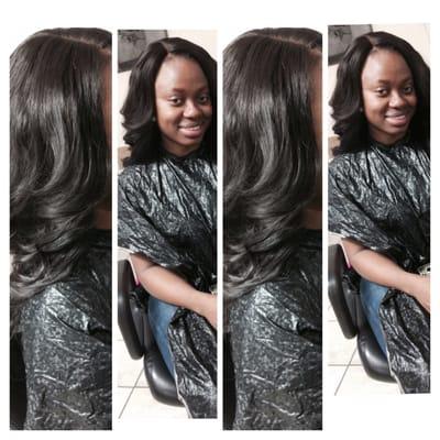 Full sew in w/ Lace front closure installed