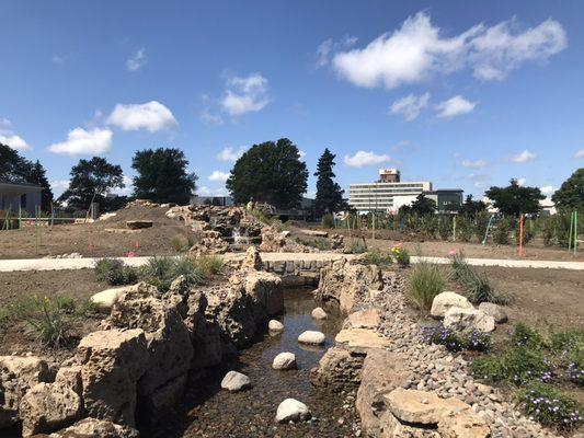 Drainage for Water Feature at Memorial Park in Skokie, IL