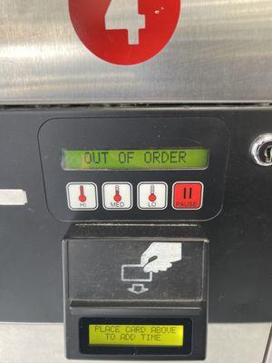 This is the out-of-order sign that you can barely see.