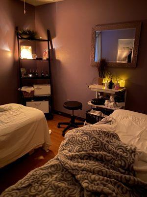 Look how serene our massage room was!