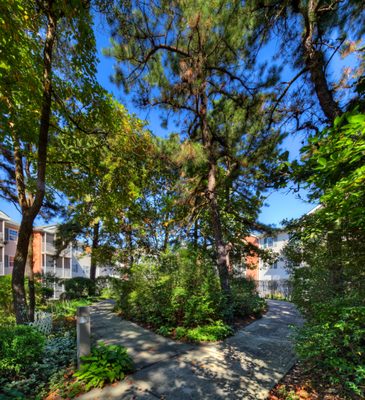 The Pines at Whiting Senior Facility Courtyard