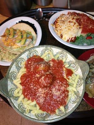 Huge pasta bowl, great food