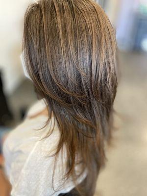 Long layers haircut