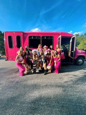 Pink bus