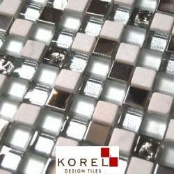 KGS 509-Silver Stainless Glass & Stone