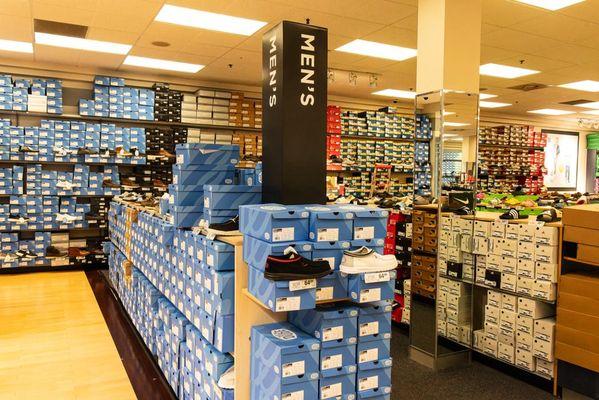 Men's Athletic Shoes Section of Store