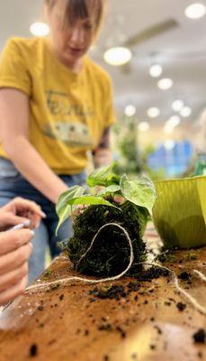 Kokedama Workshop with Kayla Stevens at Plant Haus Market