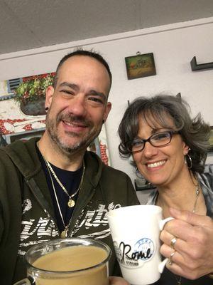 Me and my big sister enjoying our Coffee bar!!!!