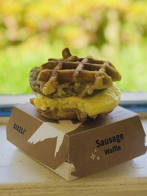 Sizzli Sausage Waffle.