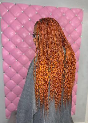 Copper braids by stylist Soteria