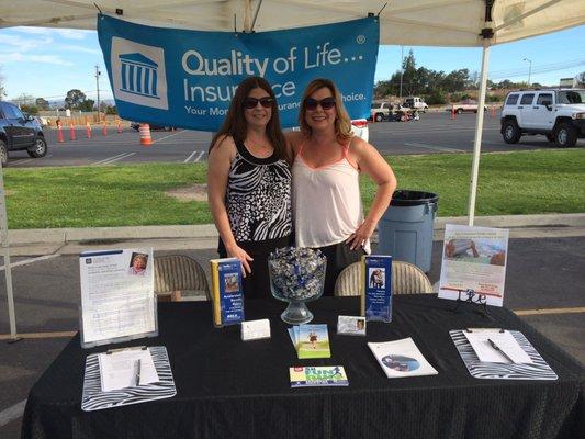 Sherri & I promoting Living Benefits!