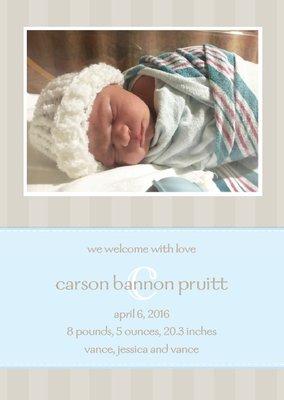 Adorable birth announcements!