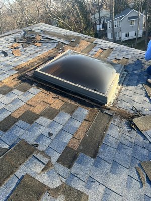 Before replace skylights