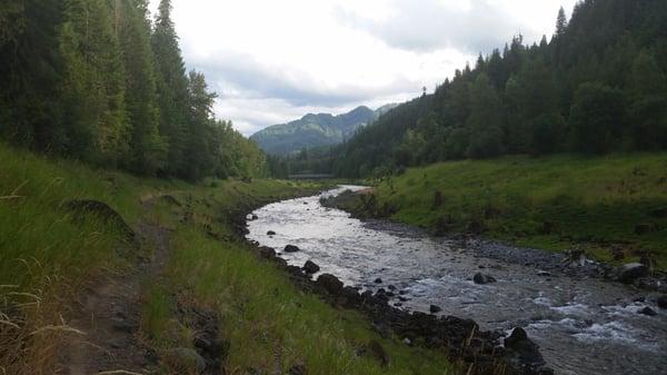 View of the river just below the campground