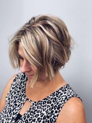 High Contrast Blonde &French Haircut