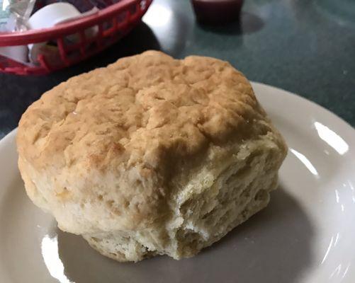 Huge ol' homemade fluffy biscuit.