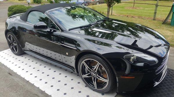 Clients rare 6-speed manual Aston Martin Vantage Convertible.  Best paint I've ever worked on!