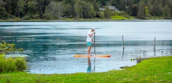 Canoe, kayak, paddleboard right from your campsite.