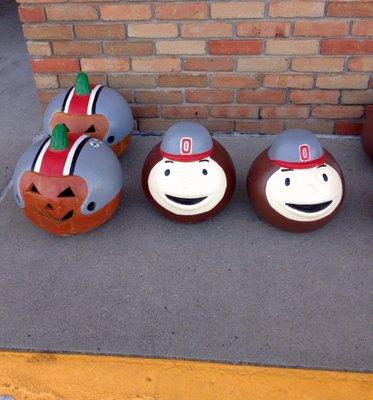 Cute pumpkin decorations! Go Bucks!