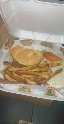 Cheese burger w fries $8.99