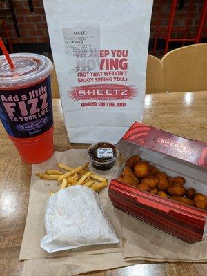 $5 Sampler and $1.99 add on any size drink and small fries.