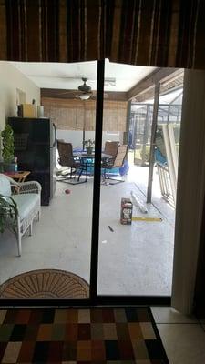 The patio door went from blah to wow!