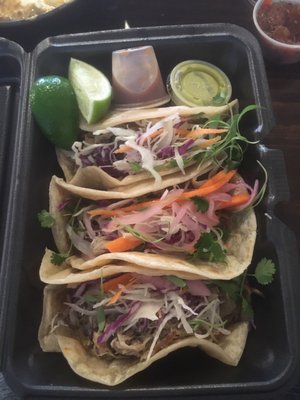 Carnitas on flour.